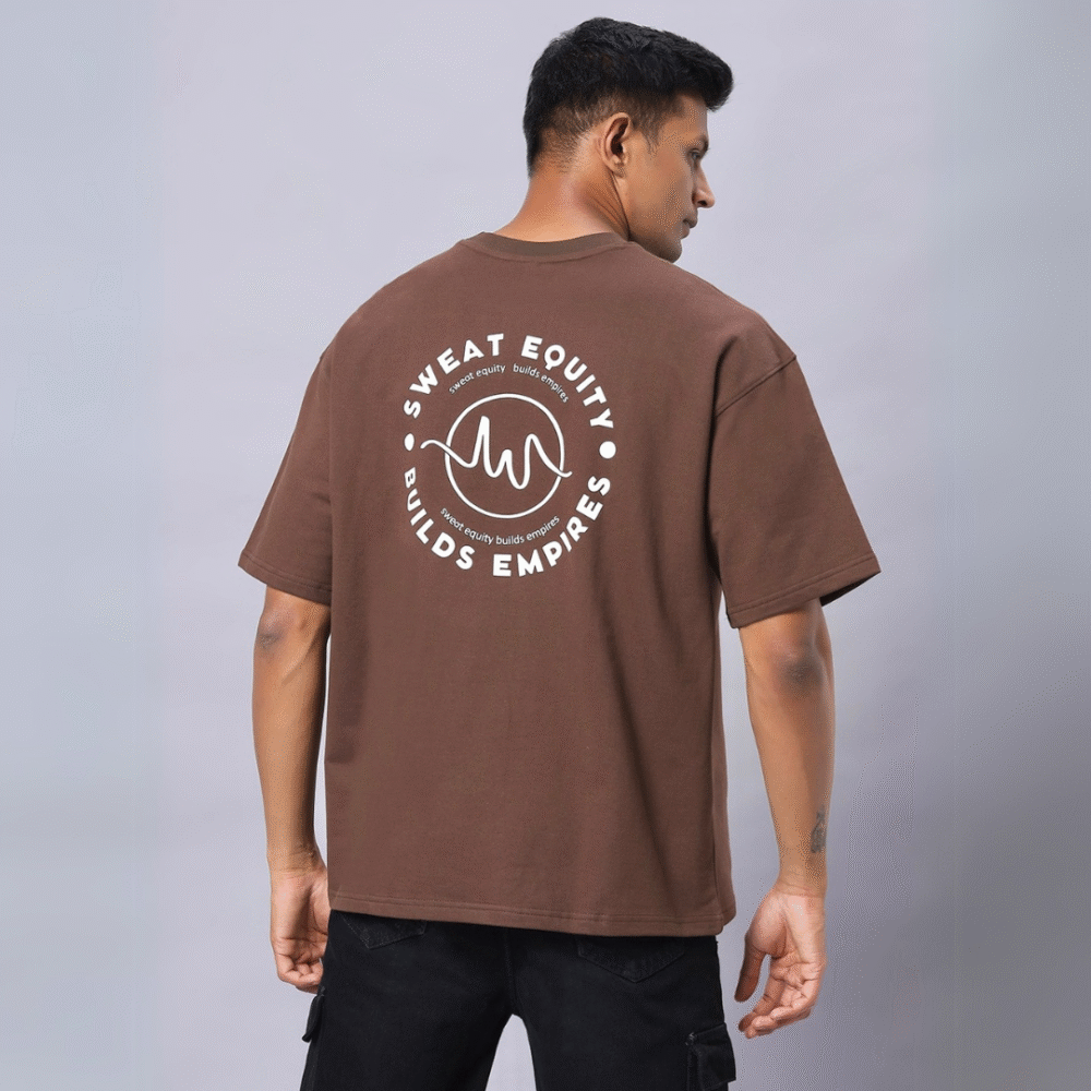 Brown Oversized Unisex T-Shirt – 260 GSM | 100% Cotton - Image 5