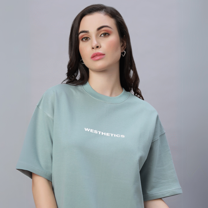 Sage Green Oversized Unisex T-Shirt – 260 GSM | 100% Cotton