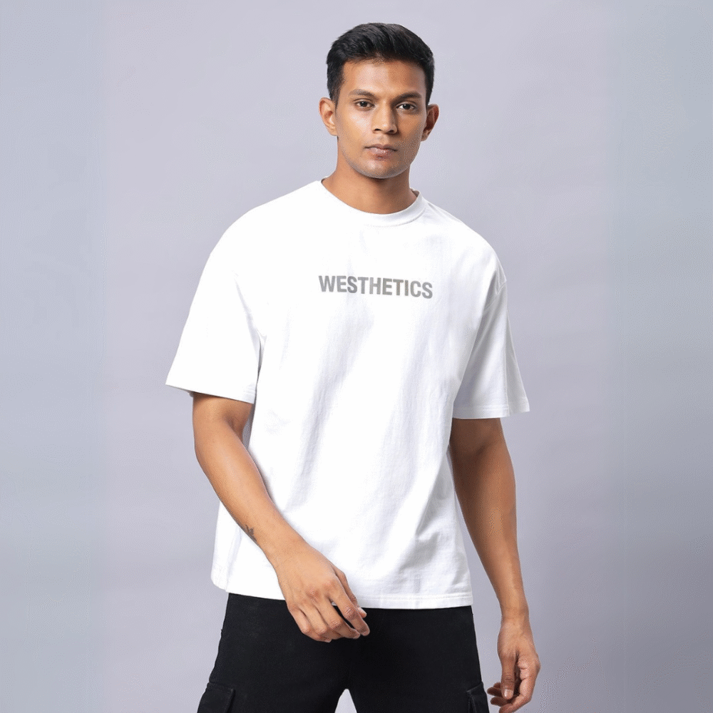 White Oversized Unisex T-Shirt – 260 GSM | 100% Cotton - Image 5