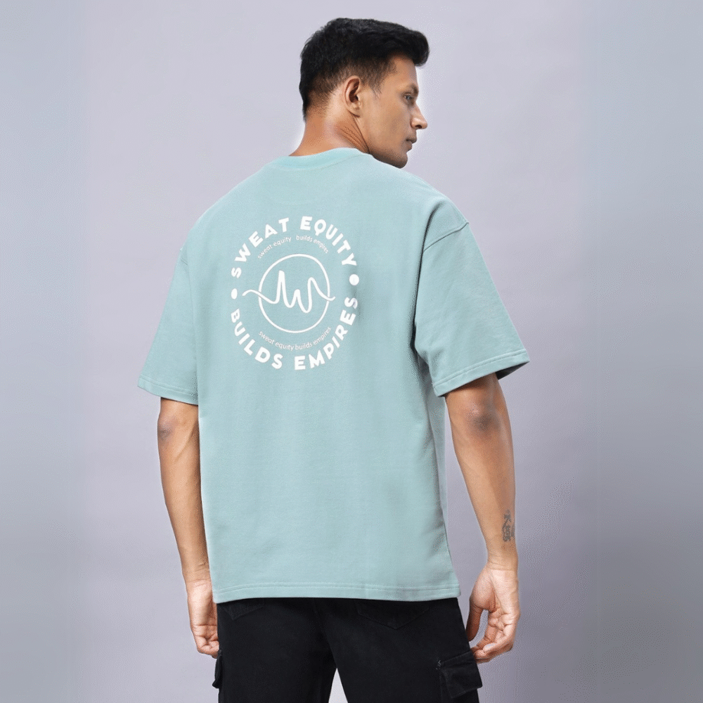 Sage Green Oversized Unisex T-Shirt – 260 GSM | 100% Cotton - Image 4